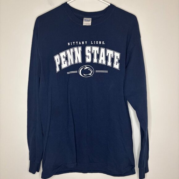 Gildan Other - PENN STATE Tee Mens M Navy Long Sleeve Cotton PSU We Are